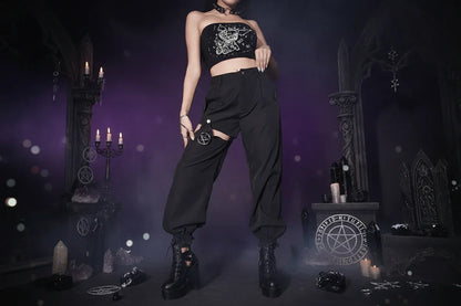 Goth Track Pants - Sorceress Sanctuary Black / L-Black / M-Black / S