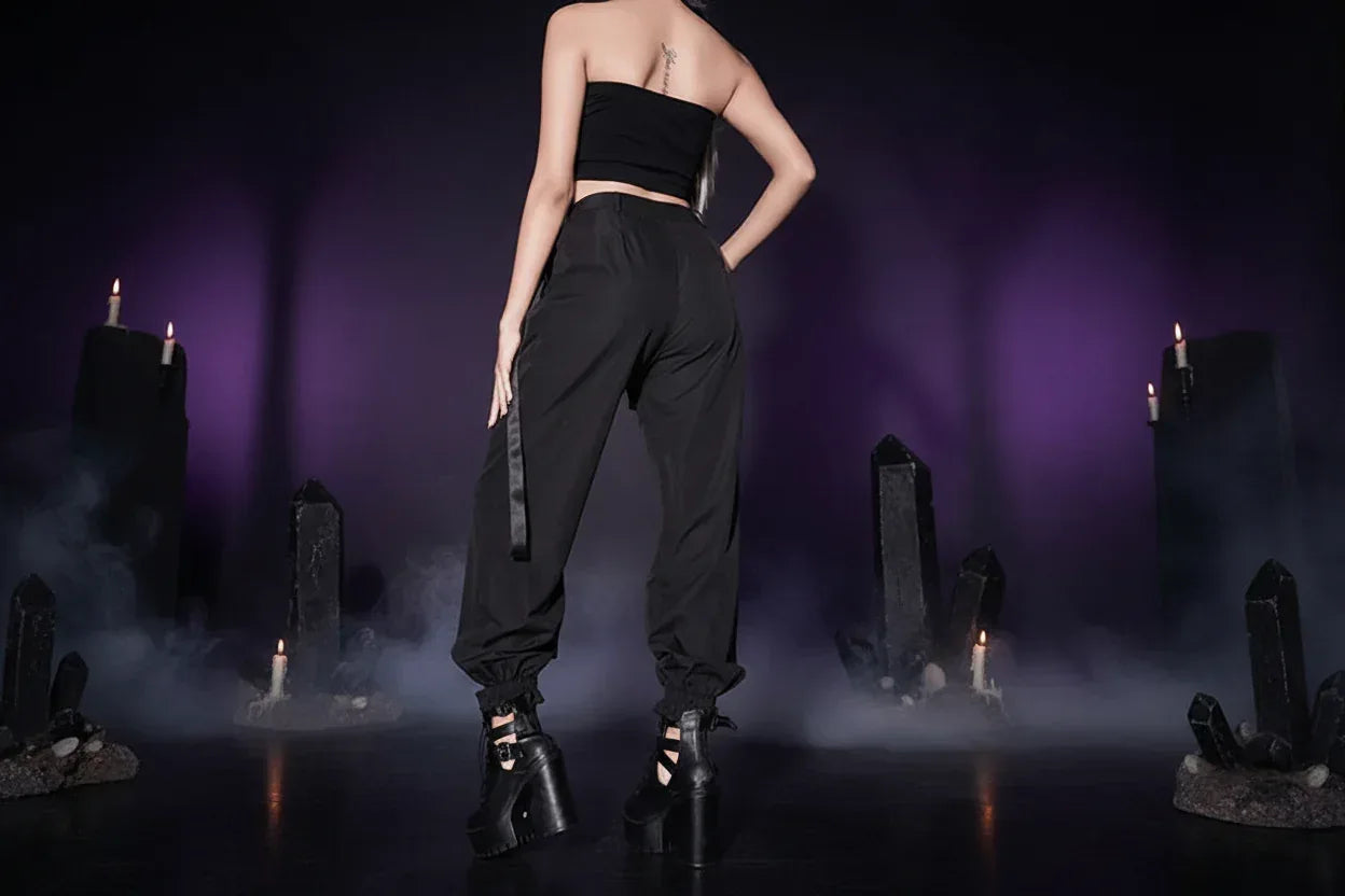 Goth Track Pants - Sorceress Sanctuary Black / L-Black / M-Black / S