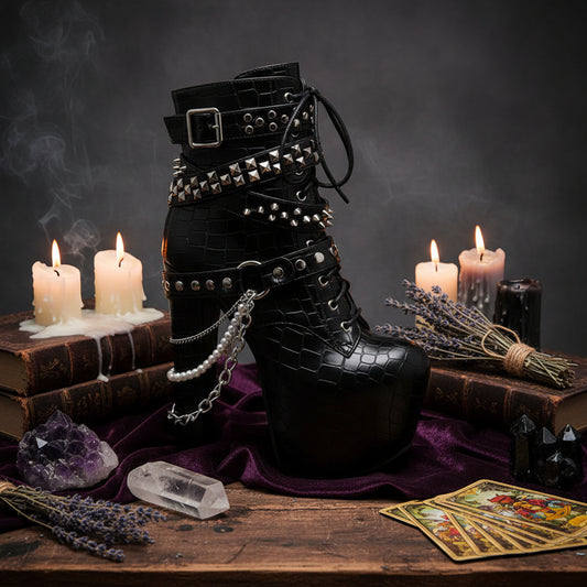 Gothic Chain Boots - Sorceress Sanctuary black / 36-black / 38-black / 37-black / 34-black / 39