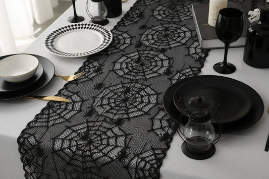 Gothic Lace Tablecloth - Sorceress Sanctuary Spider / 30×45cm-Spider / 30×60cm-Spider / 30×100cm-Spider / 30×150cm-Spider / 30×180cm
