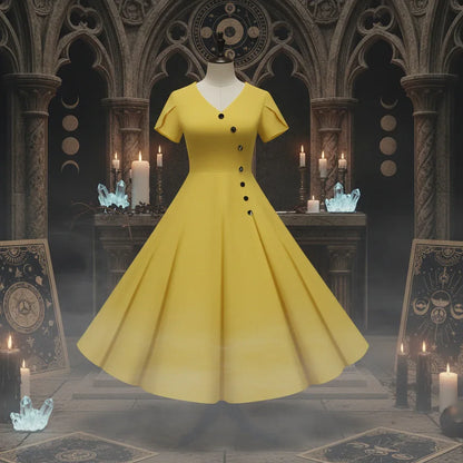 Gothic Midi Dress - Sorceress Sanctuary Light Blue / S-Light Blue / M-Light Blue / L-Light Blue / XL-Light Blue / XXL