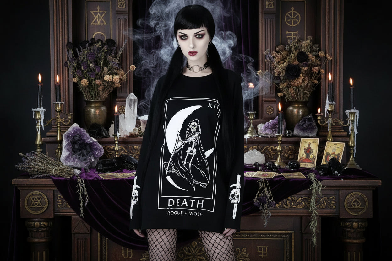 Gothic Moon Sweater - Sorceress Sanctuary Black / XS-Black / S-Black / M-Black / L-Black / XL