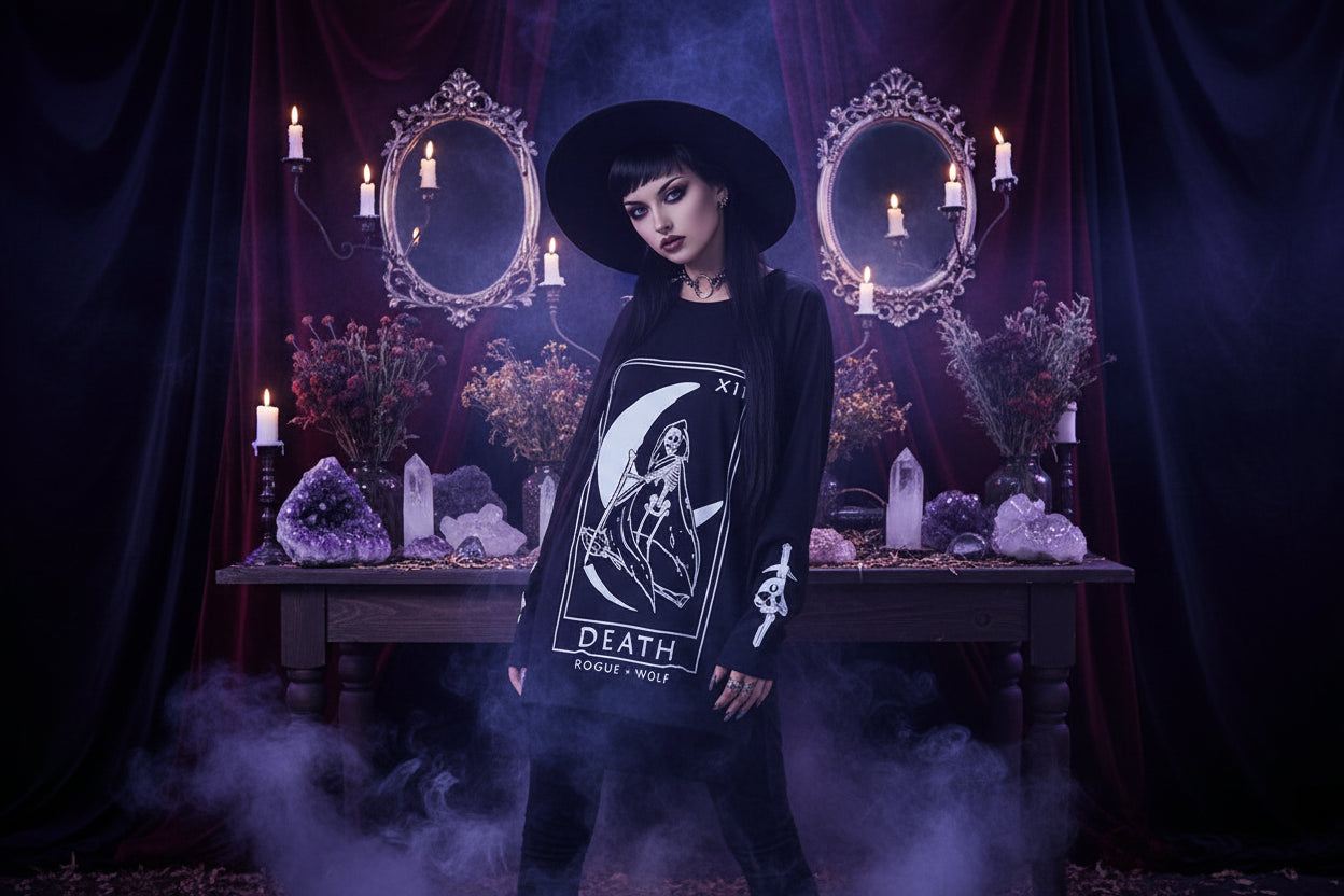 Gothic Moon Sweater - Sorceress Sanctuary Black / XS-Black / S-Black / M-Black / L-Black / XL