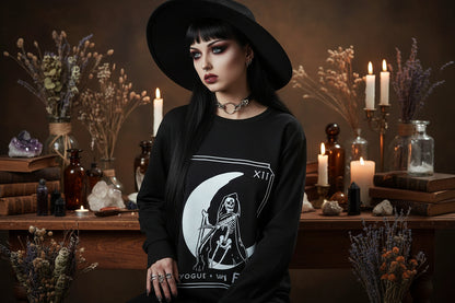Gothic Moon Sweater - Sorceress Sanctuary Black / XS-Black / S-Black / M-Black / L-Black / XL
