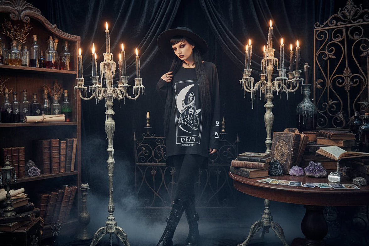 Gothic Moon Sweater - Sorceress Sanctuary Black / XS-Black / S-Black / M-Black / L-Black / XL