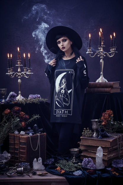 Gothic Moon Sweater - Sorceress Sanctuary Black / XS-Black / S-Black / M-Black / L-Black / XL
