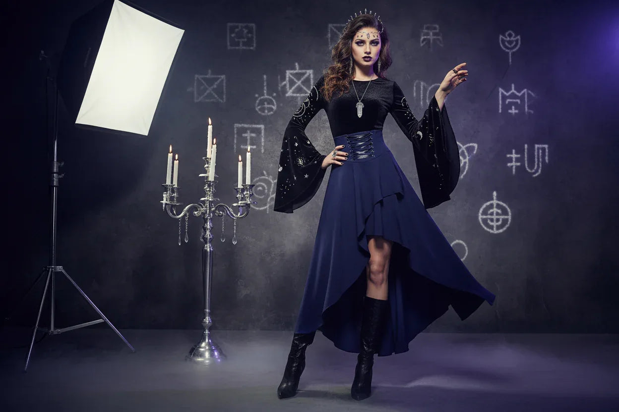 Gothic Skirt - Sorceress Sanctuary Black / S-Black / M-Black / L-Black / XL-Black / 2XL