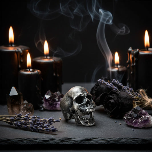 Gothic Skull Ring - Sorceress Sanctuary Dark Grey / 9number-Dark Grey / 8number-Dark Grey / 13number-Dark Grey / 10number-Dark Grey / 7number