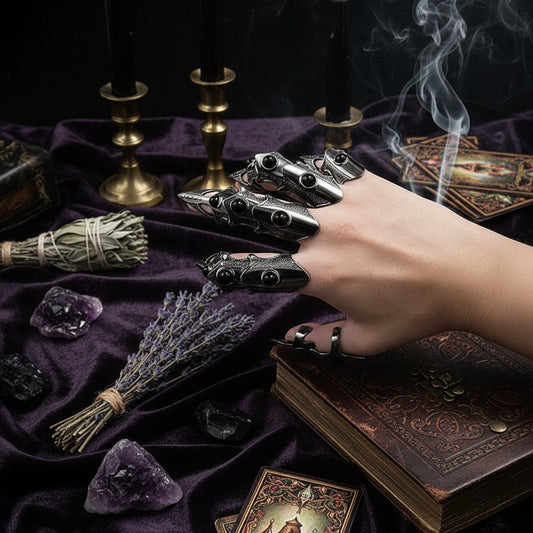 Gothic Tech Claws - Sorceress Sanctuary Five Rings Suit / Free Size-Ghost Hand Ring Suit / Free Size