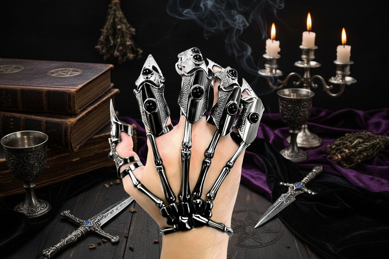 Gothic Tech Claws - Sorceress Sanctuary Five Rings Suit / Free Size-Ghost Hand Ring Suit / Free Size