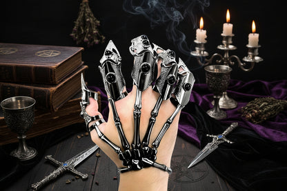Gothic Tech Claws - Sorceress Sanctuary Five Rings Suit / Free Size-Ghost Hand Ring Suit / Free Size