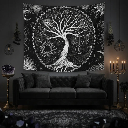 Gothic Tree Tapestry - Sorceress Sanctuary 37.4*28.7 Inch-59.1*51.2 Inch-78.8*59.1 Inch