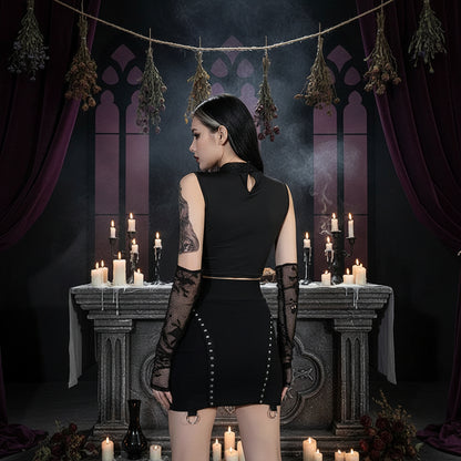 Gothic Vest Set - Sorceress Sanctuary Black / L-Black / M-Black / S