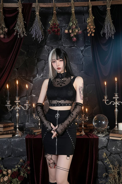 Gothic Vest Set - Sorceress Sanctuary Black / L-Black / M-Black / S