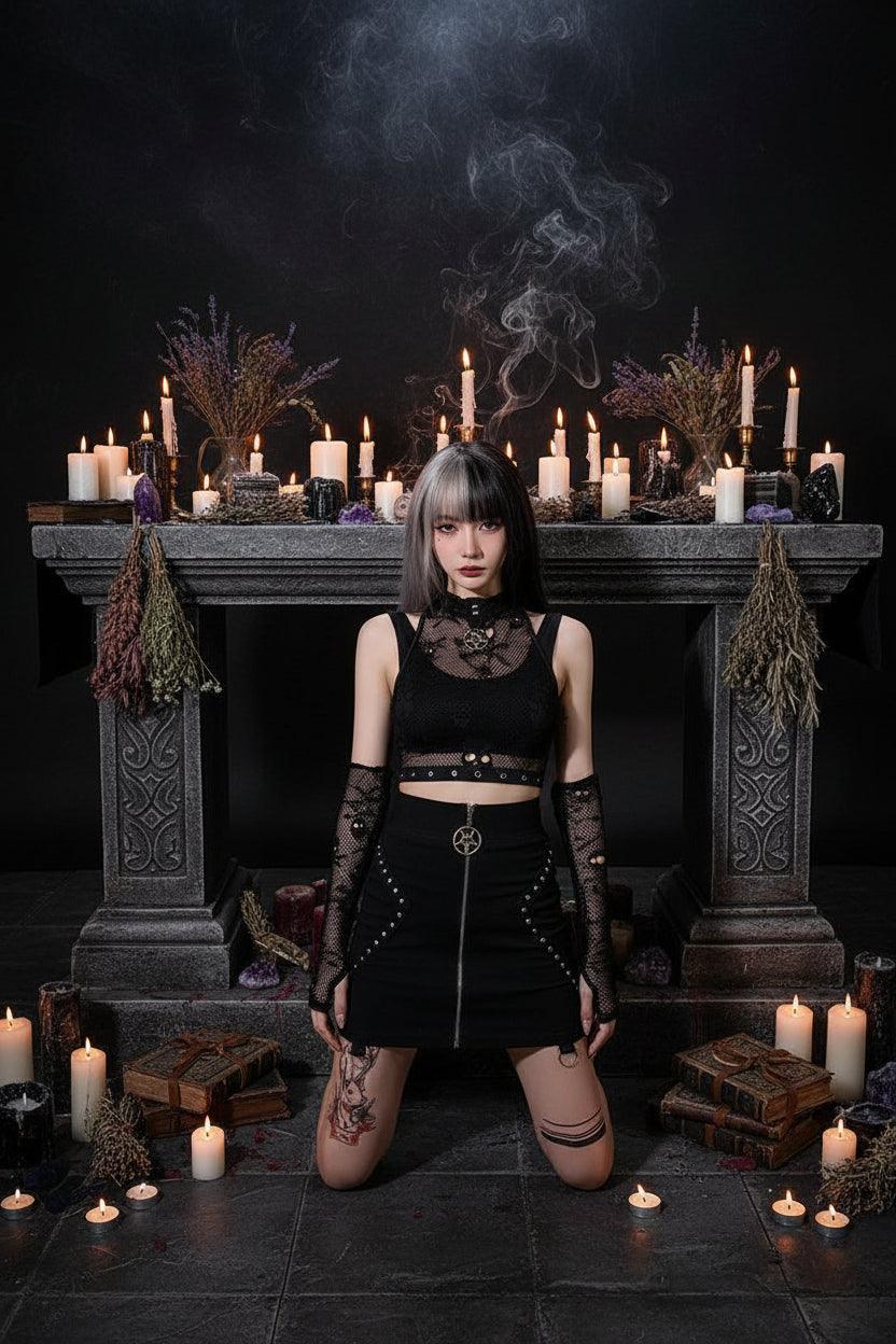 Gothic Vest Set - Sorceress Sanctuary Black / L-Black / M-Black / S