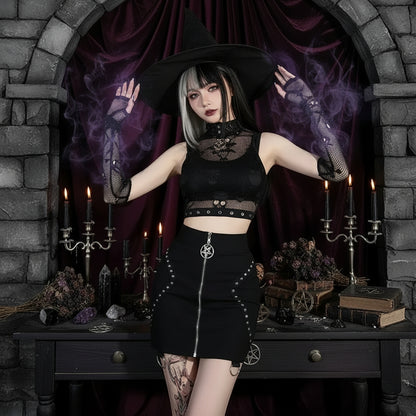 Gothic Vest Set - Sorceress Sanctuary Black / L-Black / M-Black / S