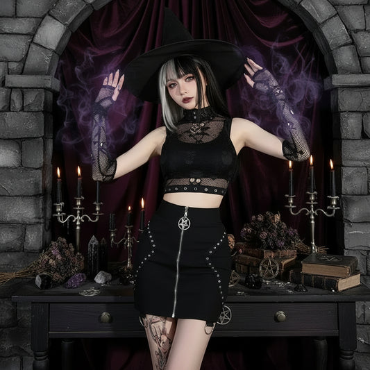 Gothic Vest Set - Sorceress Sanctuary Black / L-Black / M-Black / S