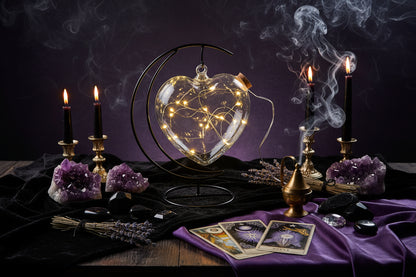 Gypsophila Wishing Bottle - Sorceress Sanctuary No5 battery / Moon love-No5 battery / Heart love-Button / Heart love-No5 battery / Semicircular-Button / Heart frame