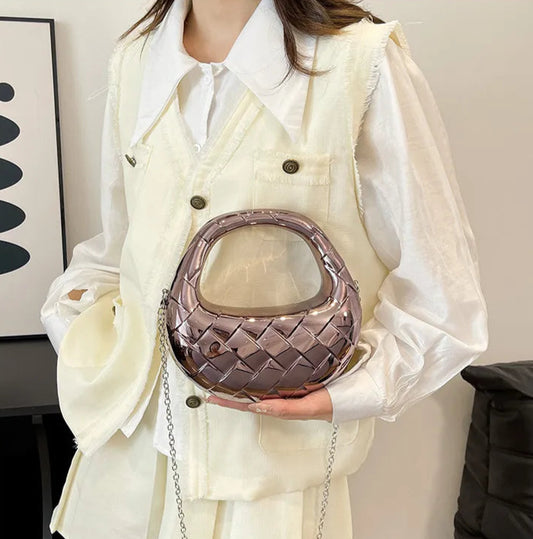 Acrylic Half Moon Bag