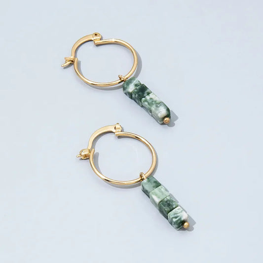 Broken Malachite | Natural Stone Earrings