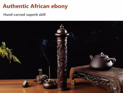 Ebony Dragon Incense Cylinder