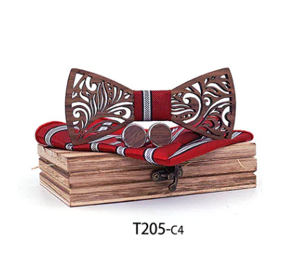 Wooden Bow Tie Set