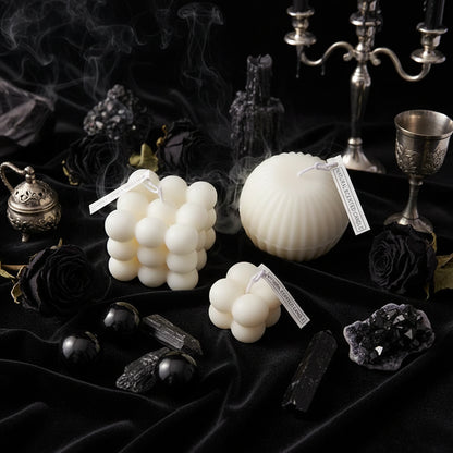 Handmade Geometric Candles - Sorceress Sanctuary Kink Candle-Diamond Cube-Ball-Cactus-Conical