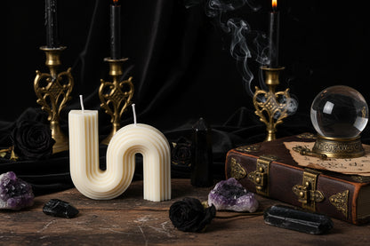 Handmade Geometric Candles - Sorceress Sanctuary Kink Candle-Diamond Cube-Ball-Cactus-Conical