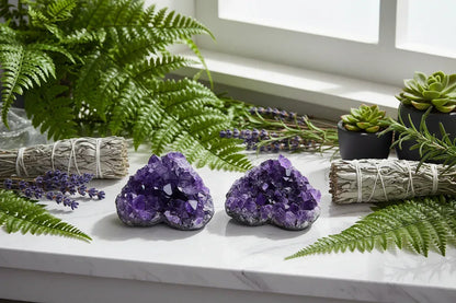 Heart Amethyst Cluster - Sorceress Sanctuary 4cm - 5cm-5cm - 6cm-6cm - 7cm