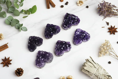 Heart Amethyst Cluster - Sorceress Sanctuary 4cm - 5cm-5cm - 6cm-6cm - 7cm