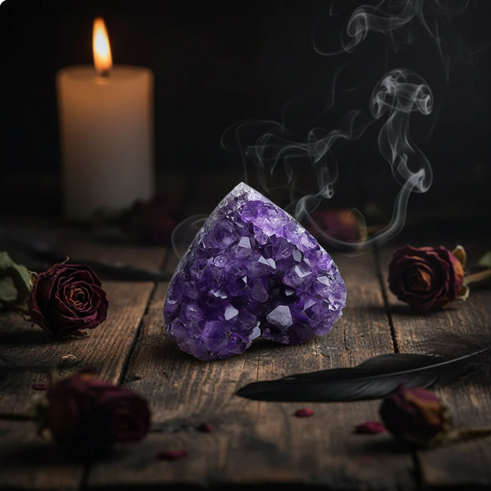 Heart Amethyst Cluster - Sorceress Sanctuary 4cm - 5cm-5cm - 6cm-6cm - 7cm