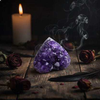 Heart Amethyst Cluster - Sorceress Sanctuary 4cm - 5cm-5cm - 6cm-6cm - 7cm