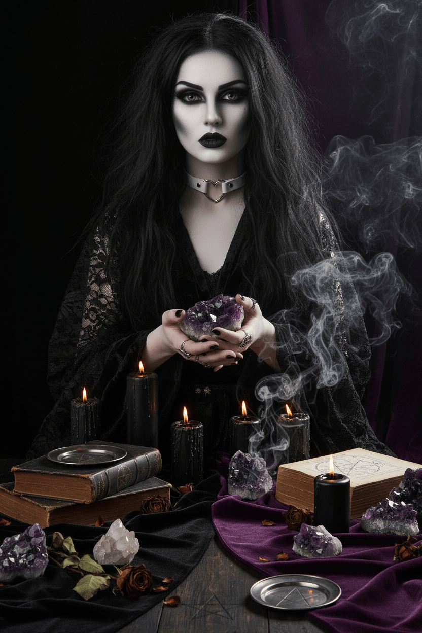 Heart Leather Choker Sorceress Sanctuary