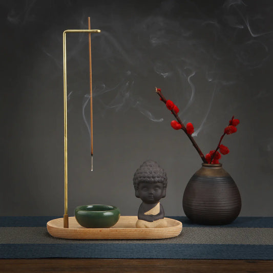 Ceramic Incense Burner Set | Zen Aesthetic 3 Pc