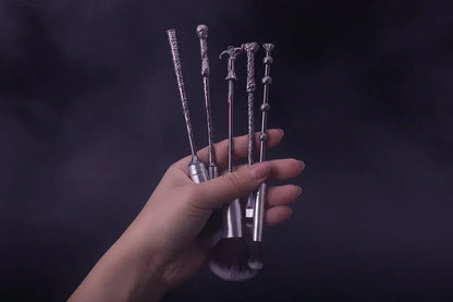 Harry Potter Wand | Makeup Brush Set - Sorceress Sanctuary Black-Rose gold