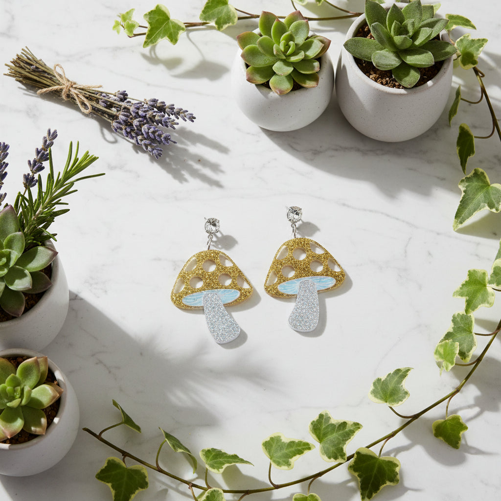 Mushroom Earrings