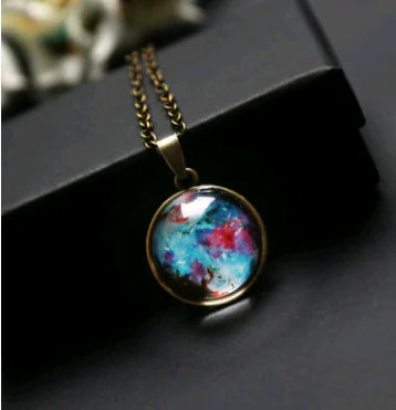 Double-Sided Glass Ball Necklace