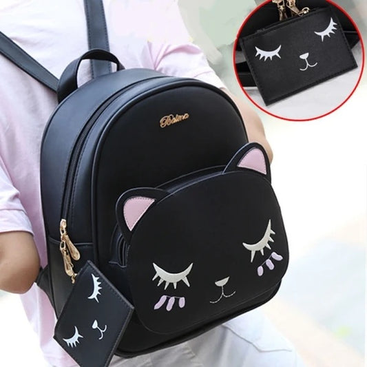 Cute Black Cat Backpack