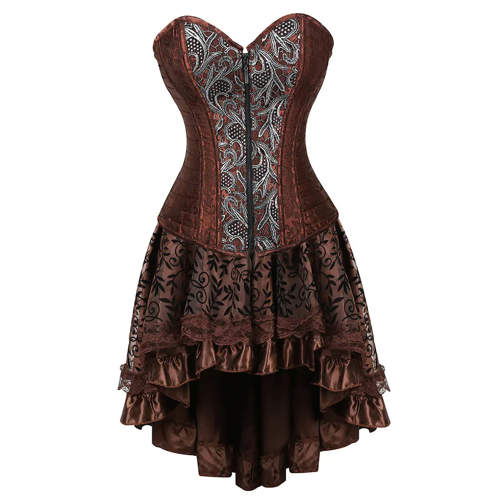 Vintage Corset Two-Piece Set