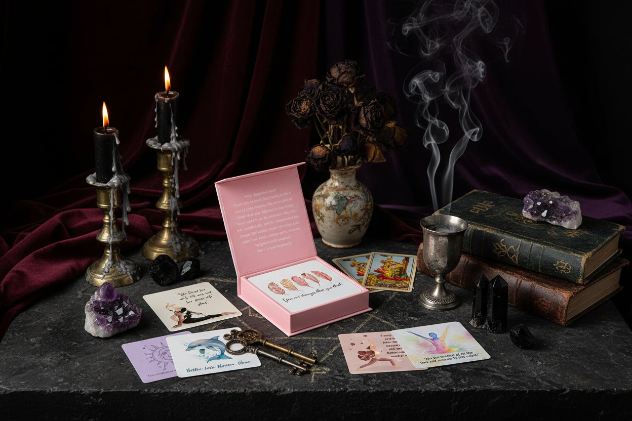 Inspirational Affirmation Set - Sorceress Sanctuary Pink-Blue