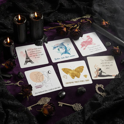 Inspirational Affirmation Set - Sorceress Sanctuary Pink-Blue