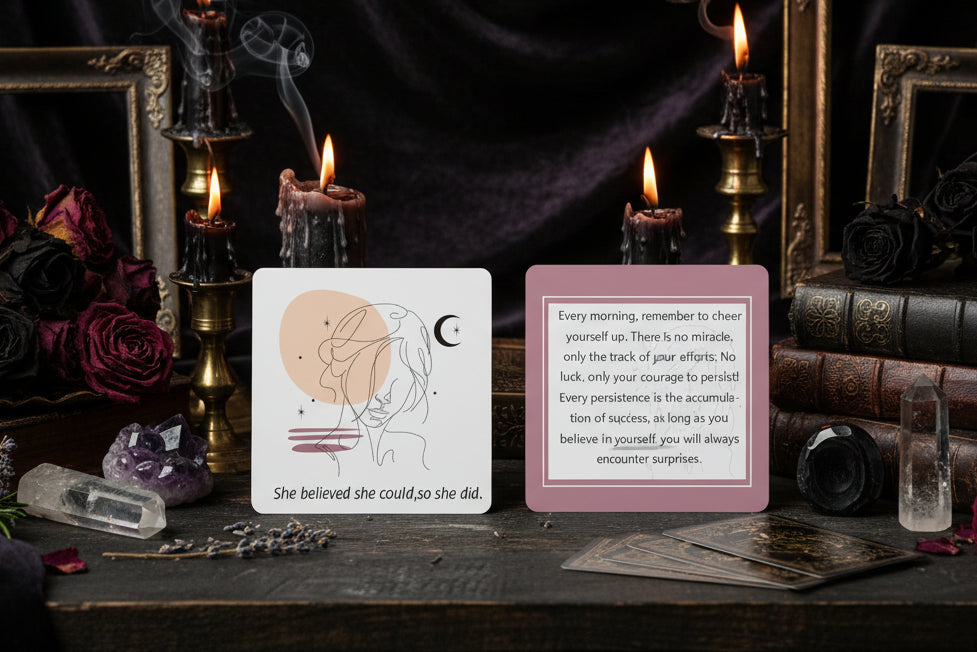 Inspirational Affirmation Set - Sorceress Sanctuary Pink-Blue