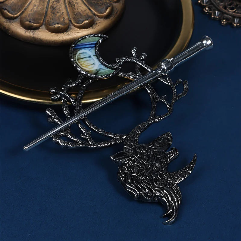 Wolf Moon Vintage Hair Pin