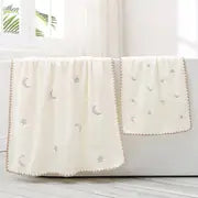 2 Embroidered Soft Towels | Star & Moon