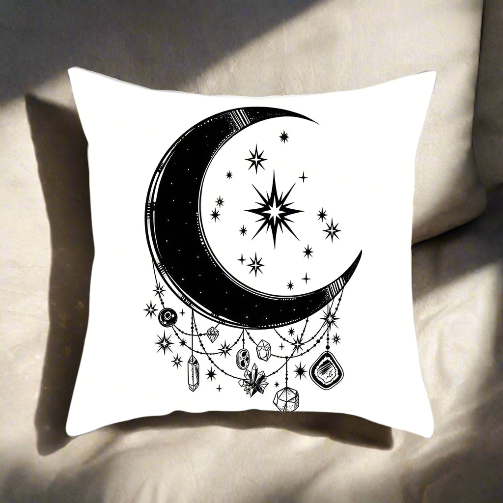 Moon Crystal-Printed Pillowcase