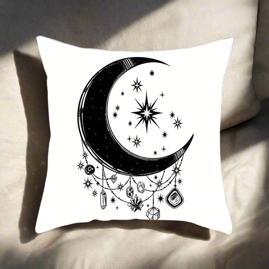 Moon Crystal-Printed Pillowcase