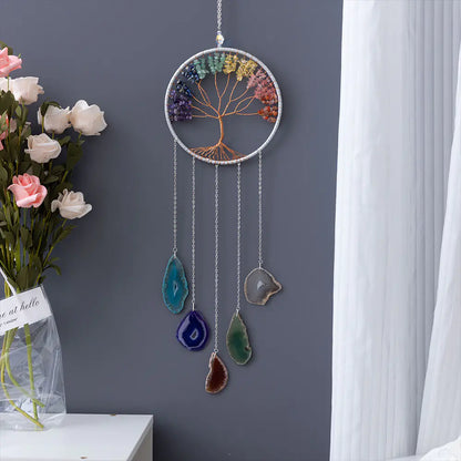 Polished Tree of Life Gemstone Dreamcatcher
