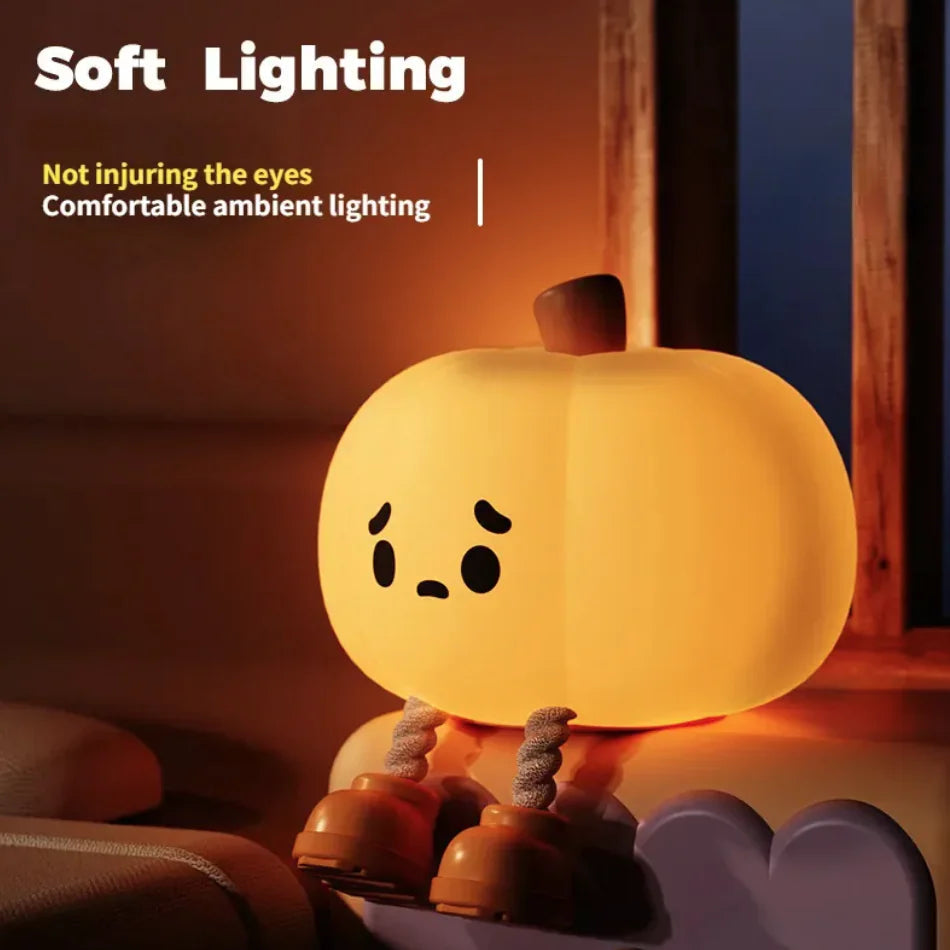 Cute Silicone Halloween Pumpkin Night Light Sorceress Sanctuary