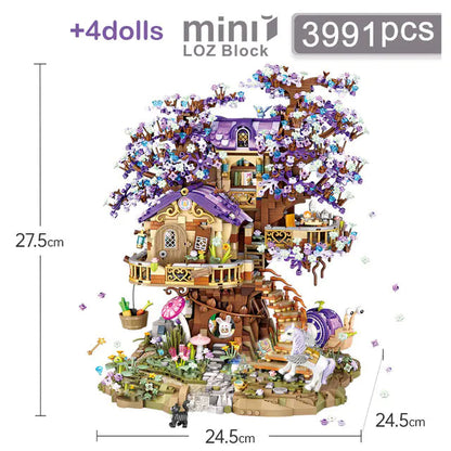 Large Elven Tree House Handassembled Building Toy Sorceress Sanctuary