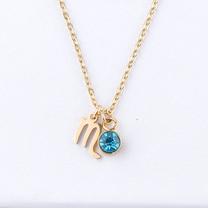 Zodiac Birthstone | Gold Necklace